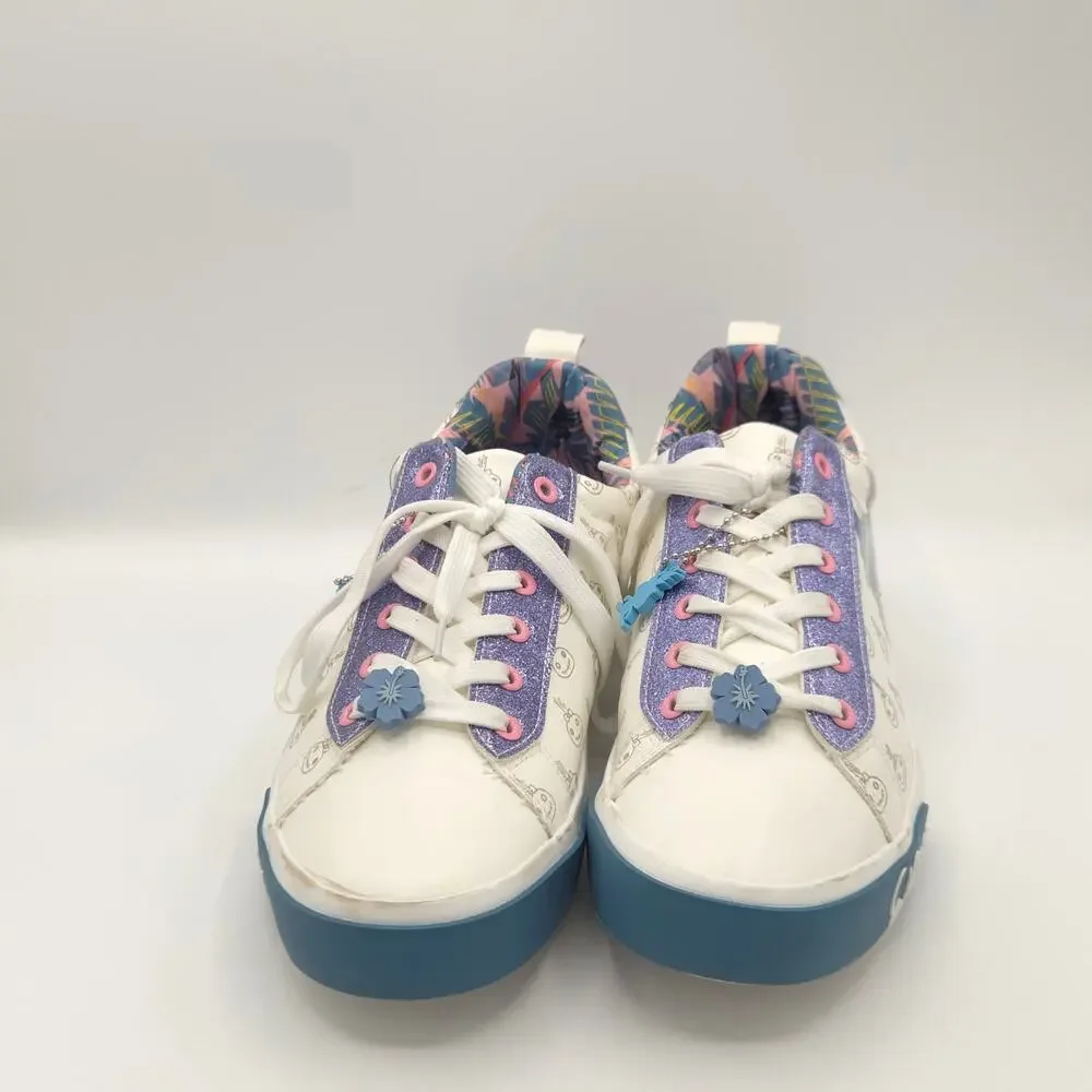 Disney Lilo & Stitch Womes Stitch Low Top Court Sneakers Lace Up Shoe Size 10